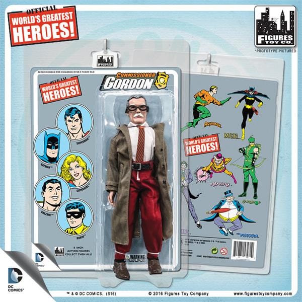 DC Comics 8 Inch Action Figures with Retro Cards: Commissioner Jim Gordon