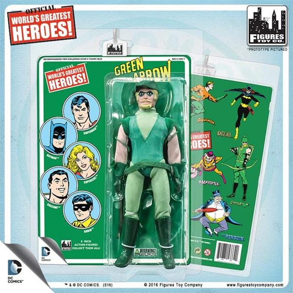 DC Comics 8 Inch Action Figures with Retro Cards: Green Arrow