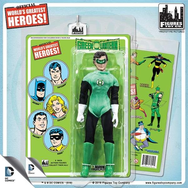 DC Comics 8 Inch Action Figures with Retro Cards: Green Lantern