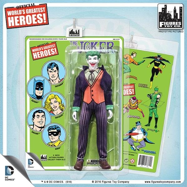 DC Comics 8 Inch Action Figures with Retro Cards: Joker