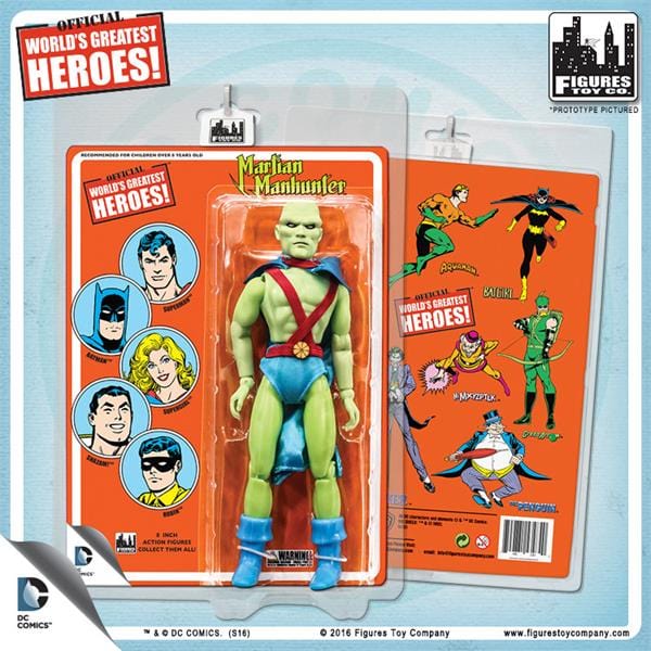 DC Comics 8 Inch Action Figures with Retro Cards: Martian Manhunter