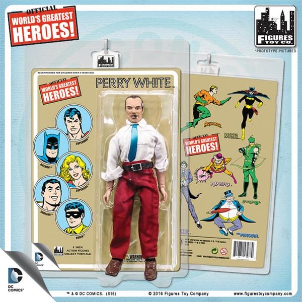 DC Comics 8 Inch Action Figures with Retro Cards: Perry White