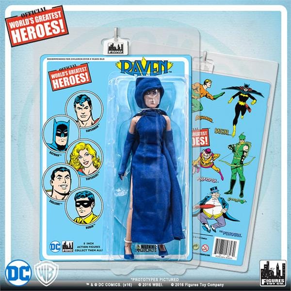 DC Comics 8 Inch Action Figures with Retro Cards: Raven