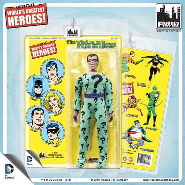 DC Comics 8 Inch Action Figures with Retro Cards: Riddler
