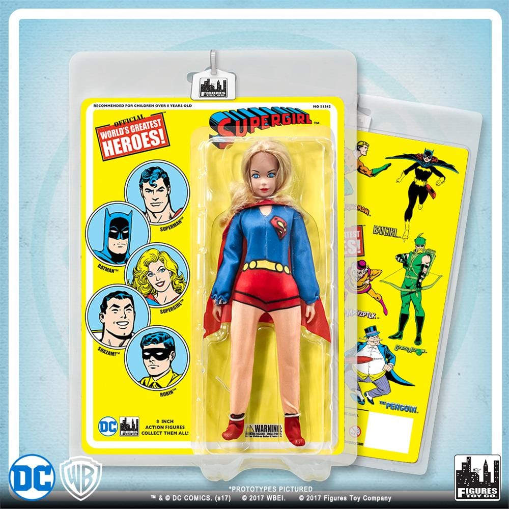 DC Comics 8 Inch Action Figures with Retro Cards: Supergirl [Cloth Print]