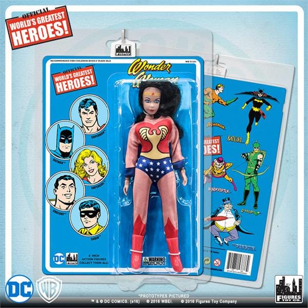 DC Comics 8 Inch Action Figures with Retro Cards: Wonder Woman