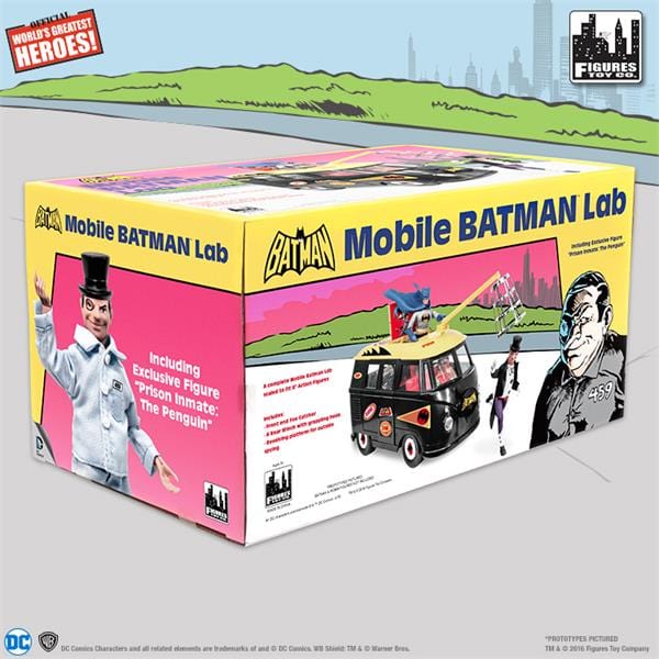 DC Comics Bus Playset for 8 Inch Retro Figures: Batlab With Exclusive Penguin Figure