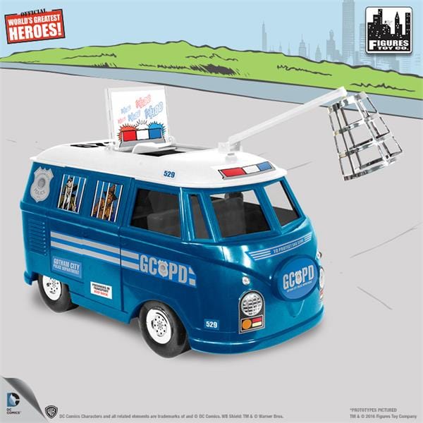 DC Comics Bus Playset for 8 Inch Retro Figures: GCPD With Exclusive Joker Figure