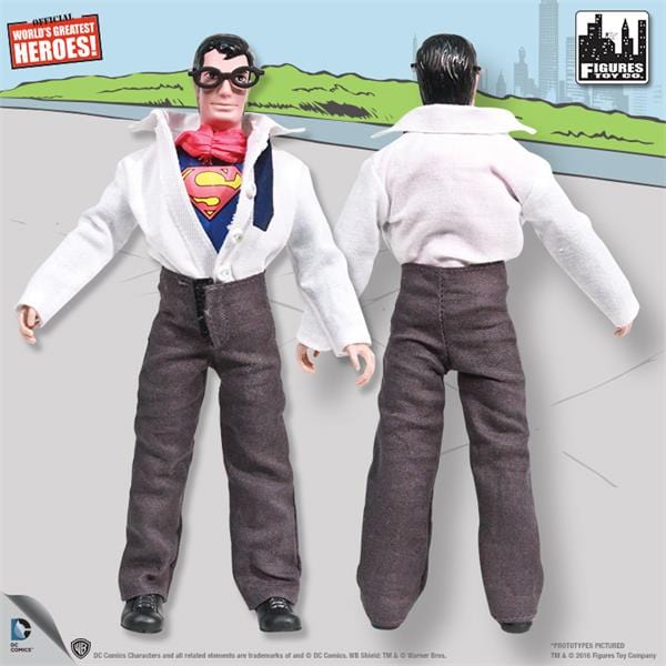 DC Comics Bus Playset for 8 Inch Retro Figures: Superman With Exclusive Clark Kent Figure