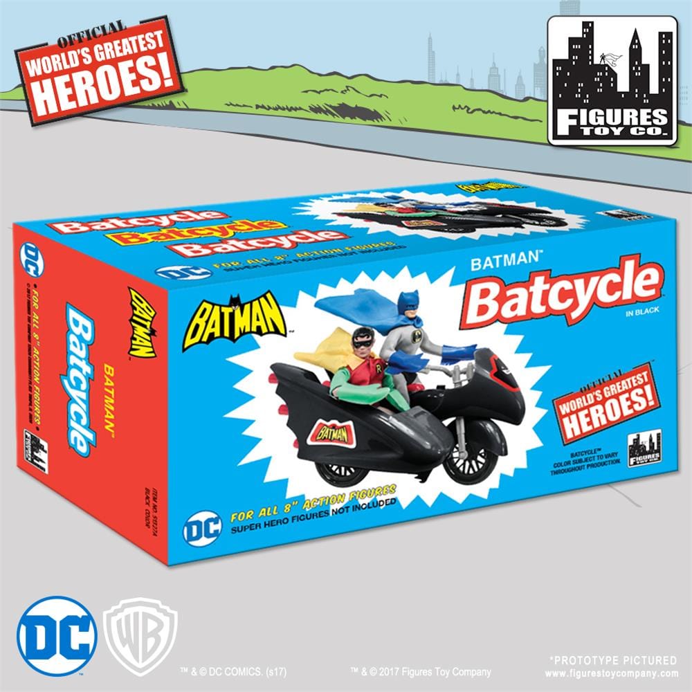 DC Comics Retro Batman Batcycle Playset (Black)