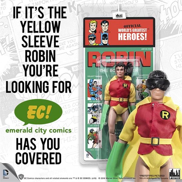 DC Comics Retro Kresge Style Action Figures: Removable Mask Robin Yellow Outfit Variant