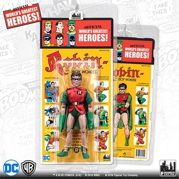 DC Comics Retro Kresge Style Action Figures Series 4: First Appearances Robin (Green)