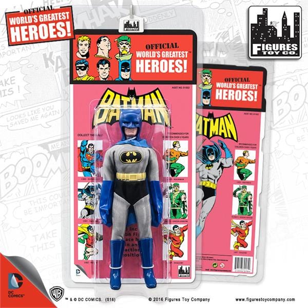 DC Comics Retro Kresge Style Action Figures Series: Removable Cowl Batman