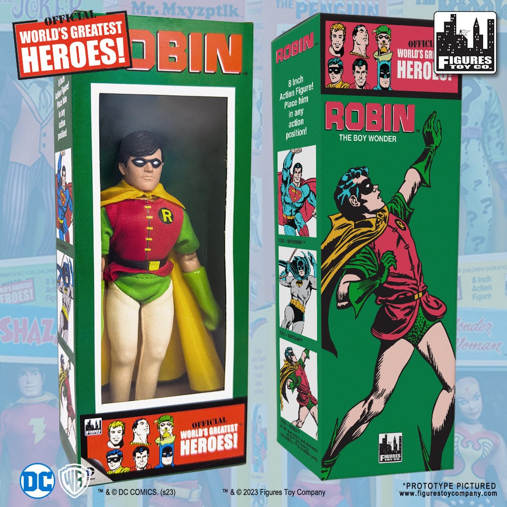 Large Robin Figure DC Comics Retro Style Boxed Action Figures: Teen Titans Series Robin ...
