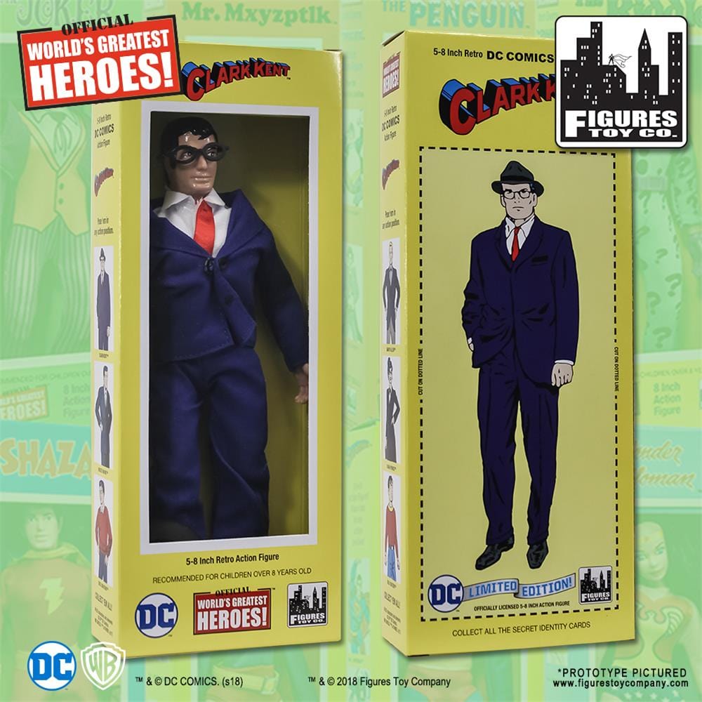 DC Comics Retro Style Boxed 8 Inch Action Figures: Clark Kent