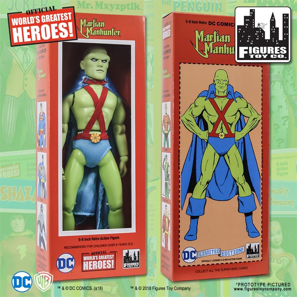 Boxed Actionfigures DC Comics Retro Style Boxed 8 Inch Action Figures: Martian Manhunter ...