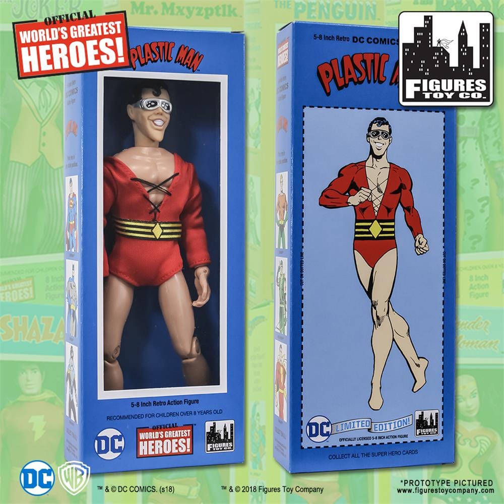 Boxed Actionfigures DC Comics Retro Style Boxed 8 Inch Action Figures: Plastic Man ...