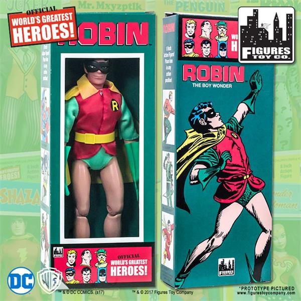 DC Comics Retro Style Boxed 8 Inch Action Figures: Robin (Removable Mask)