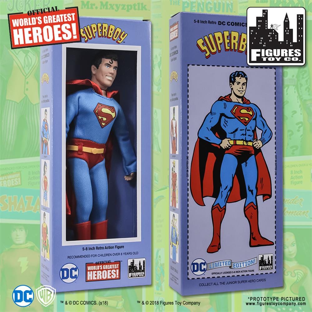 DC Comics Retro Style Boxed 8 Inch Action Figures: Superboy