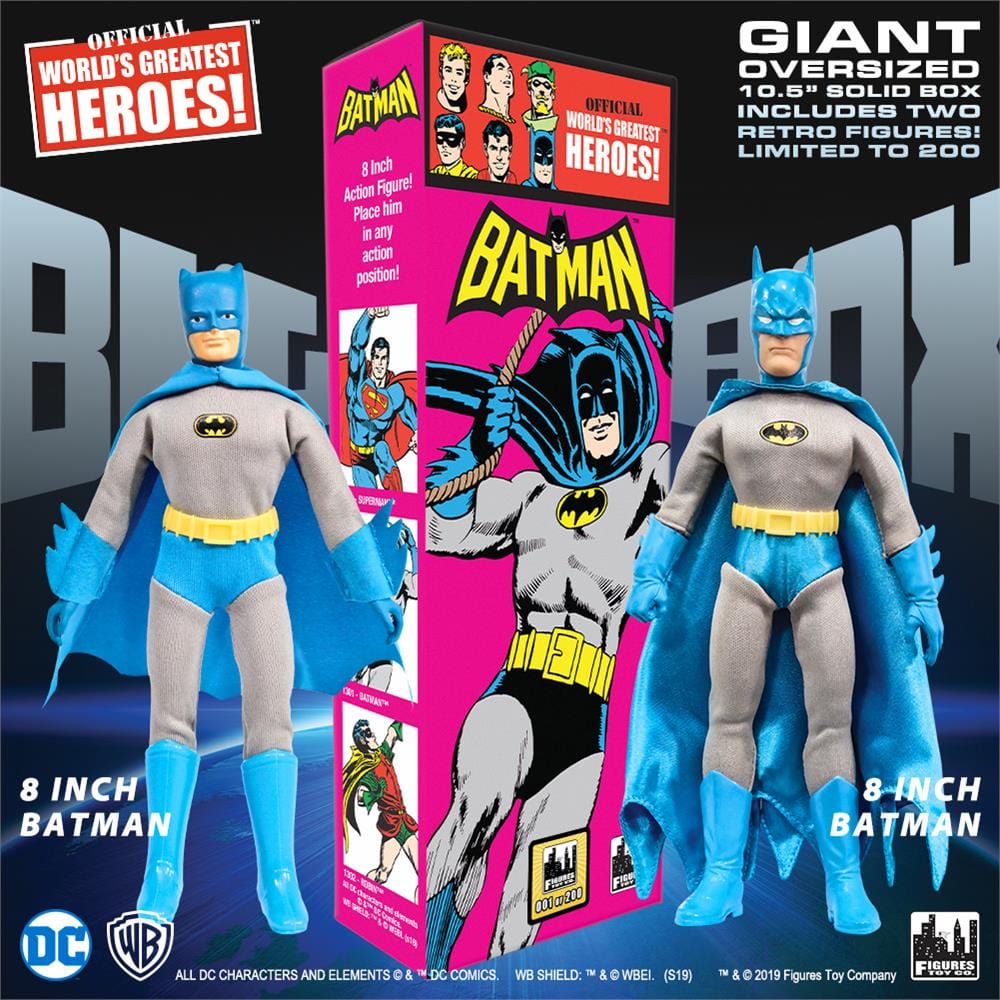 DC Comics Retro Style OVERSIZED Box 8 Inch Action Figures: Justice League & Retro 4 Batman
