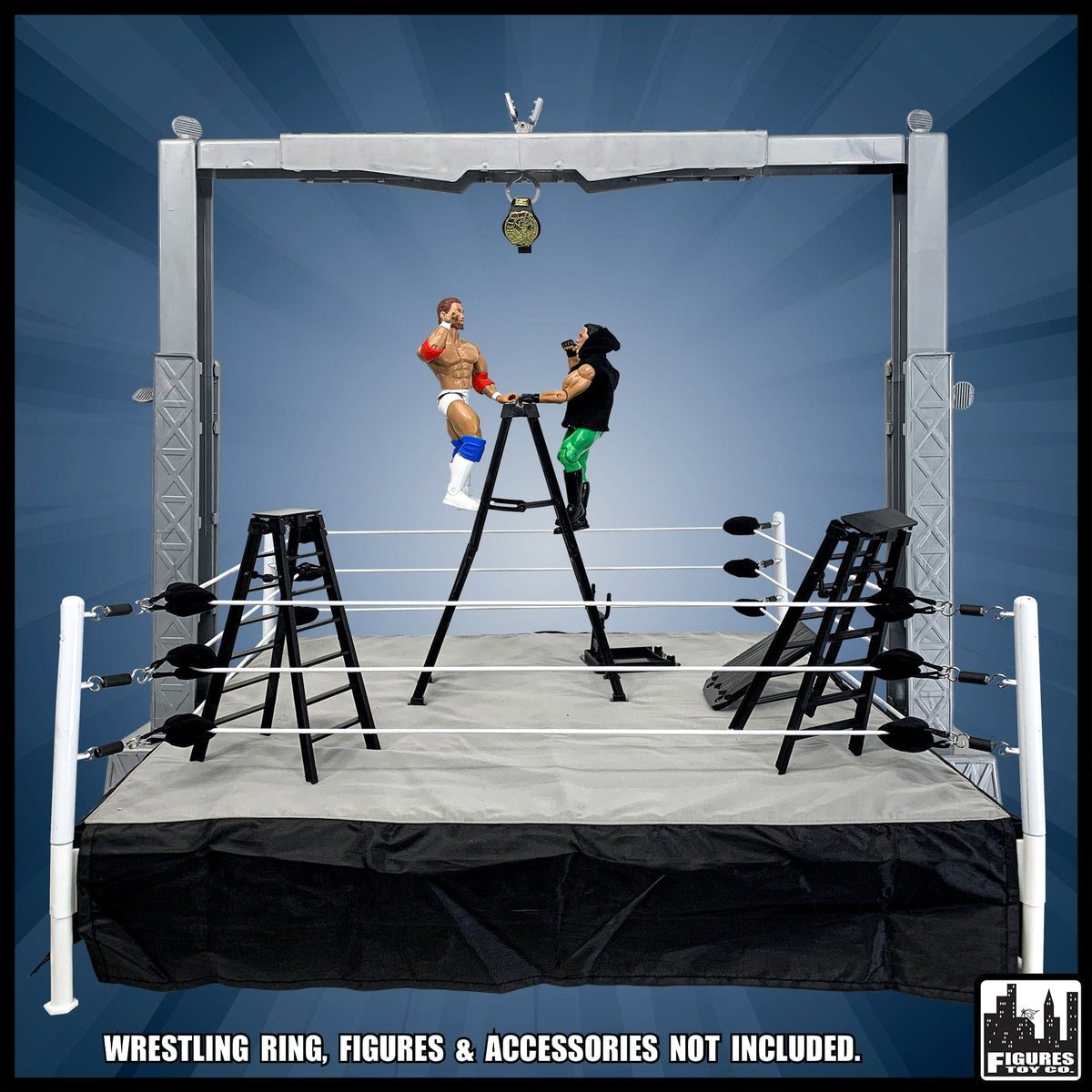 Deluxe Grab The Gear Adjustable Playset with Included Accessories for WWE Wrestling Action Figures