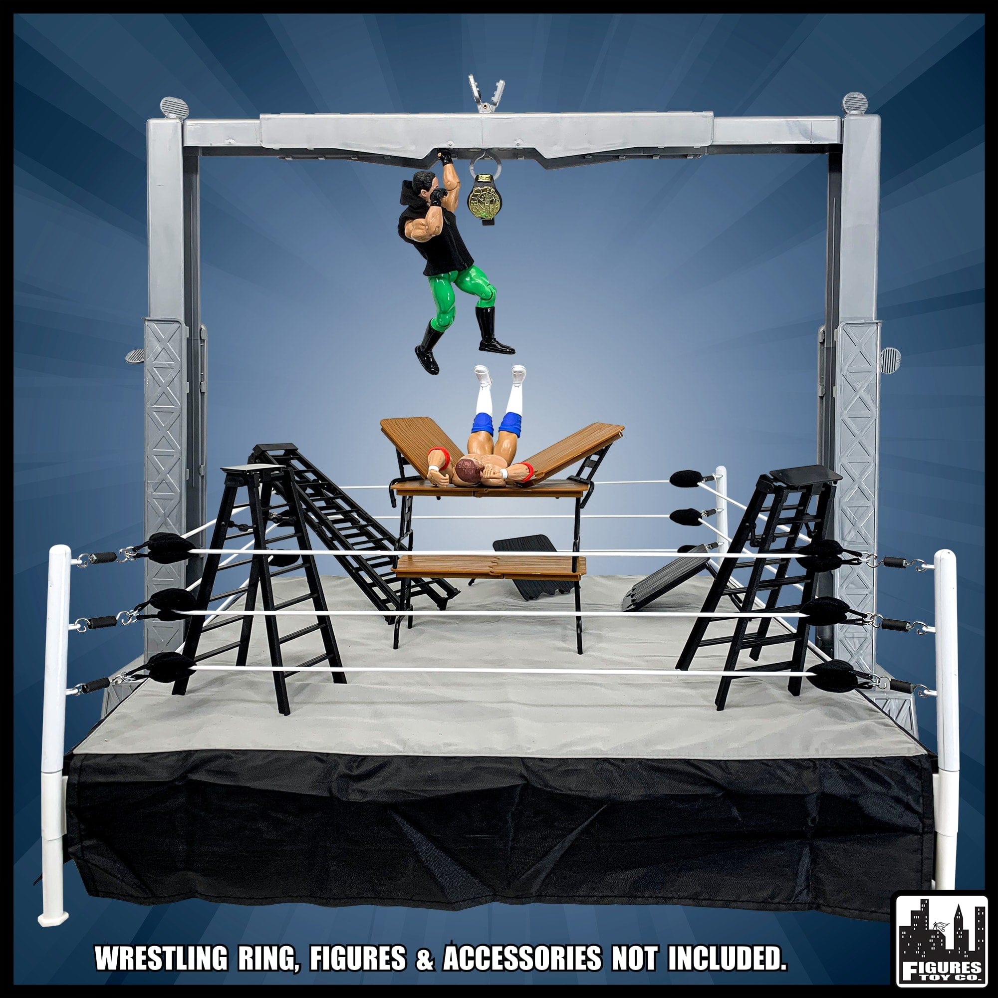 grab gear Deluxe Grab The Gear Adjustable Playset with Included Accessories for WWE Wrestling Action Figures