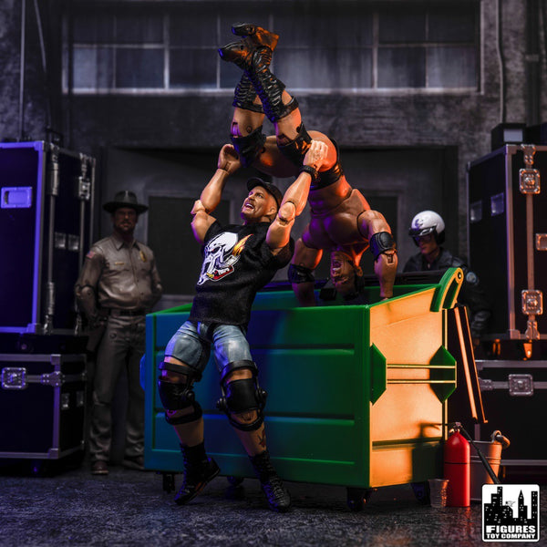 Set of 3 Dumpsters for Wrestling Action Figures: Blue, Green & Black Set of 3 Dumpsters for Wrestling Action Figures: Blue, Green & Black
