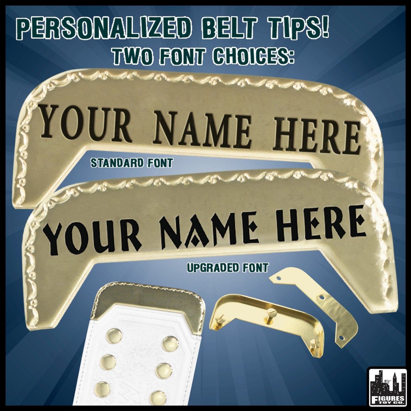 Silver Belt Tip for WWE Championship Replica Belts