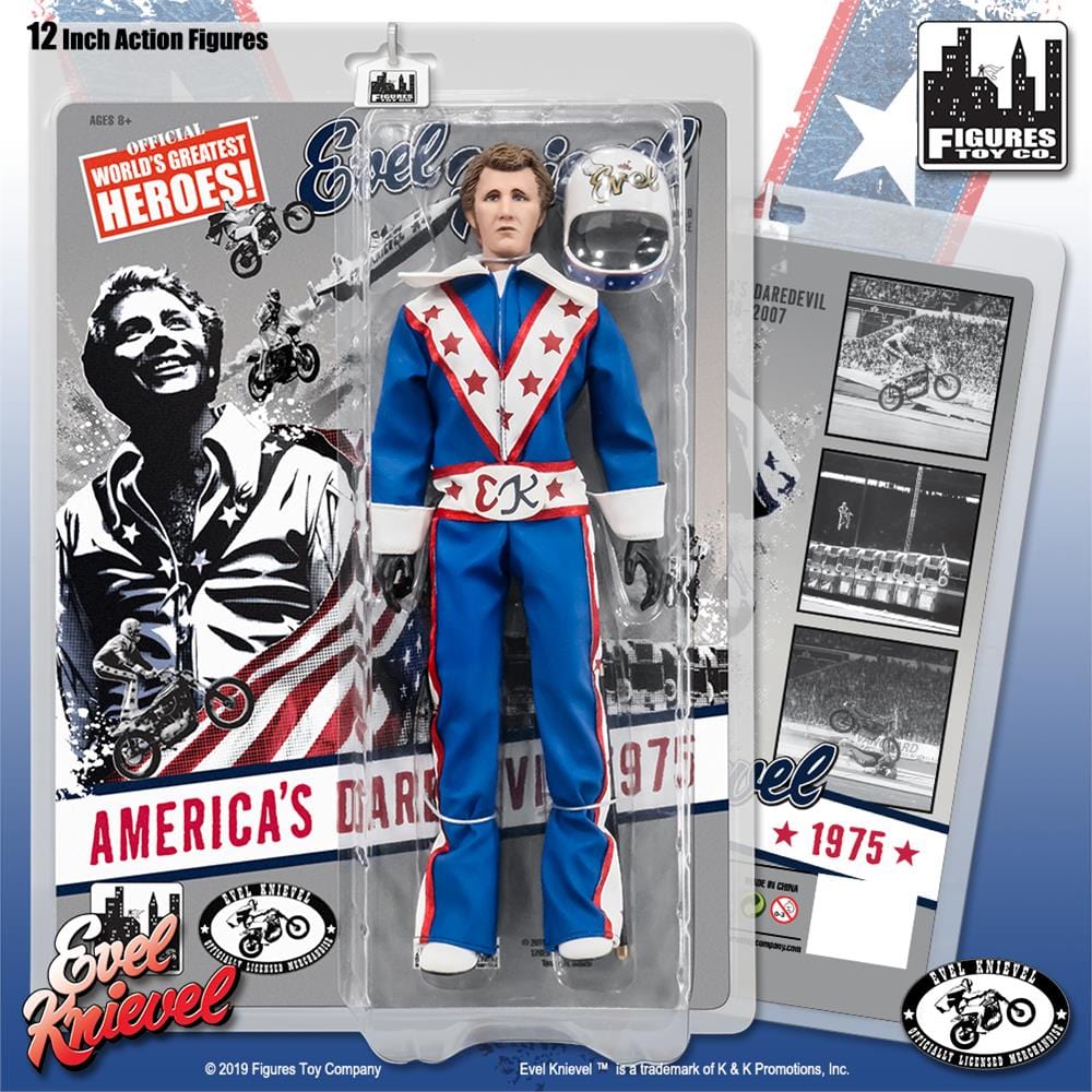 Evel Knievel 12 Inch Action Figures Series 1 Re-Issue: Blue Jumpsuit