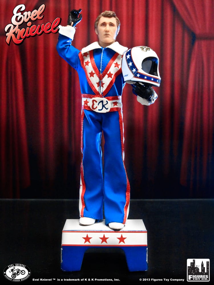 Evel Knievel 8 Inch Action Figures Series 1 Re-Issue: Blue Jumpsuit