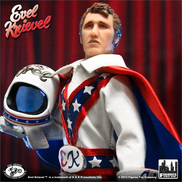 Evel Knievel 8 Inch Action Figures Series 1 Re-Issue: White Jumpsuit