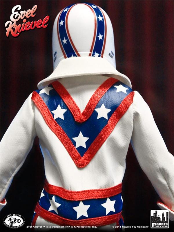 Evel Knievel 8 Inch Action Figures Series 1 Re-Issue: White Jumpsuit