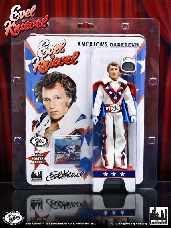 Evel Knievel 8 Inch Action Figures Series 1: White Jumpsuit [Original Release]