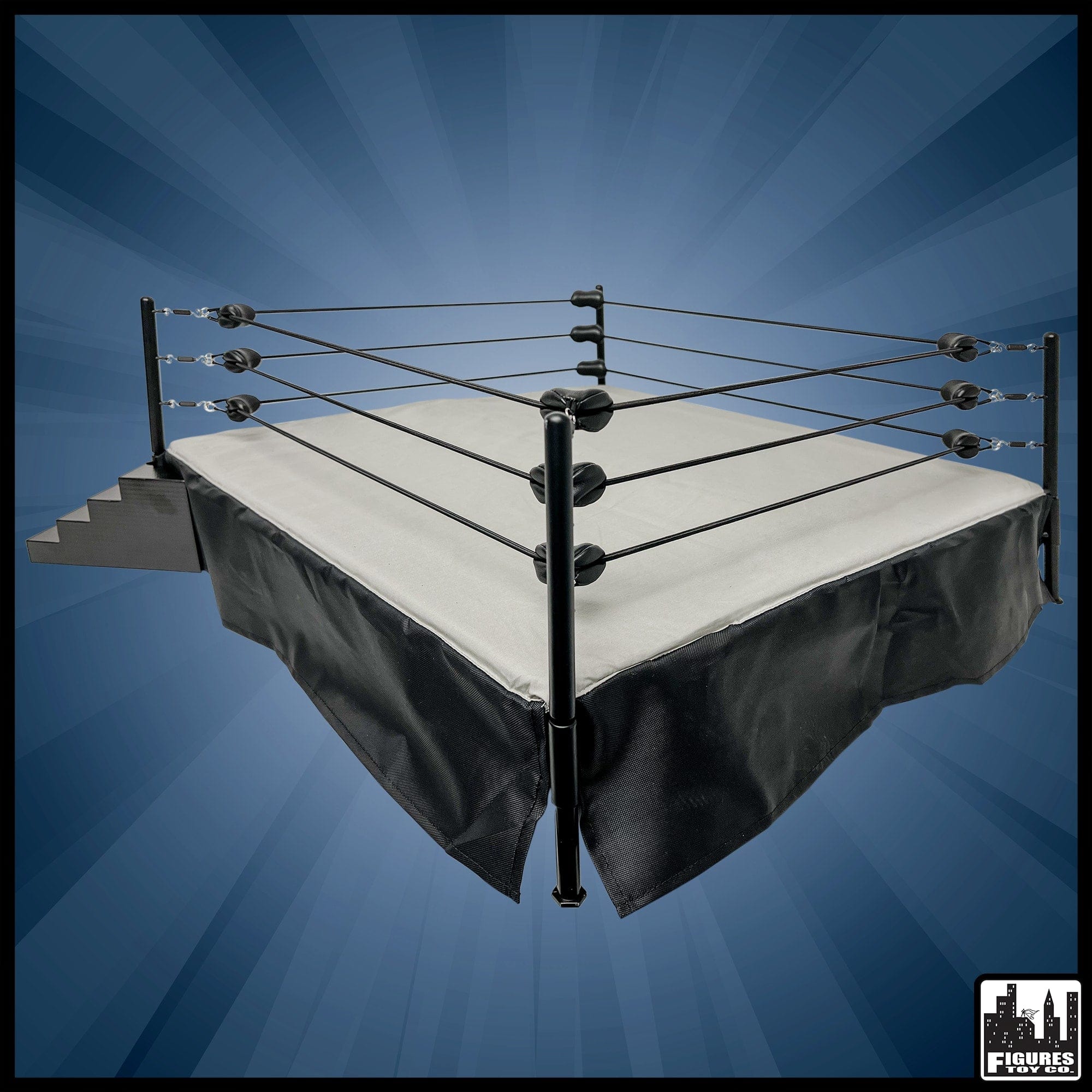 Figures Toy Company Premium Metal Real Scale Wrestling Ring for