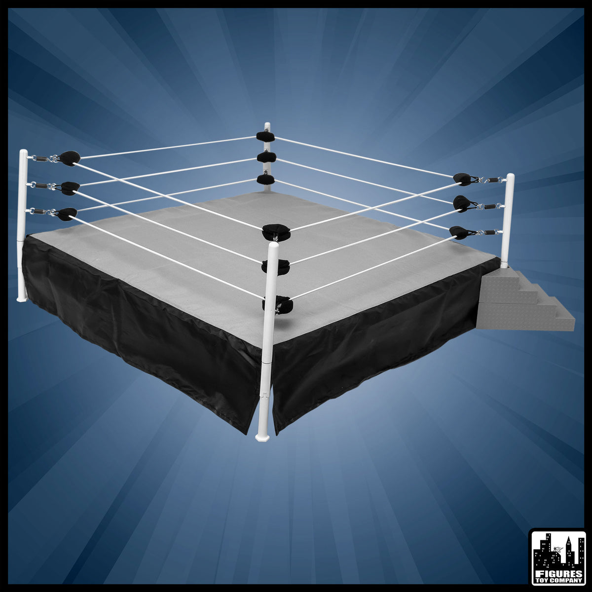 Figures Toy Company wrestling figure ring — ring angle.