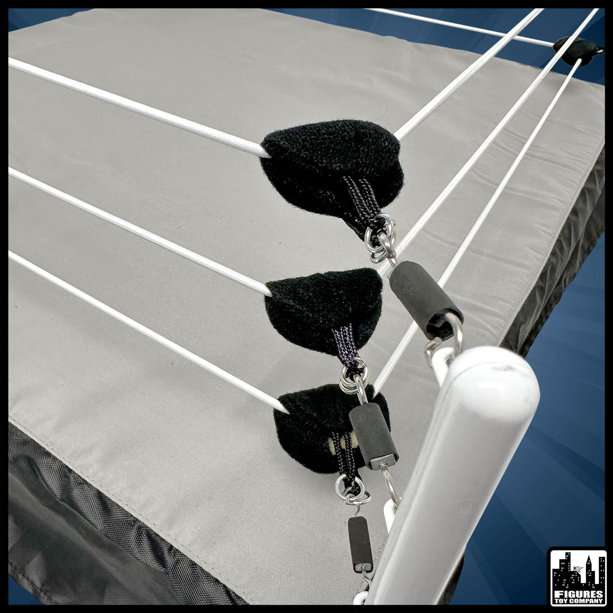 Figures Toy Company wrestling figure ring — ring corner view.
