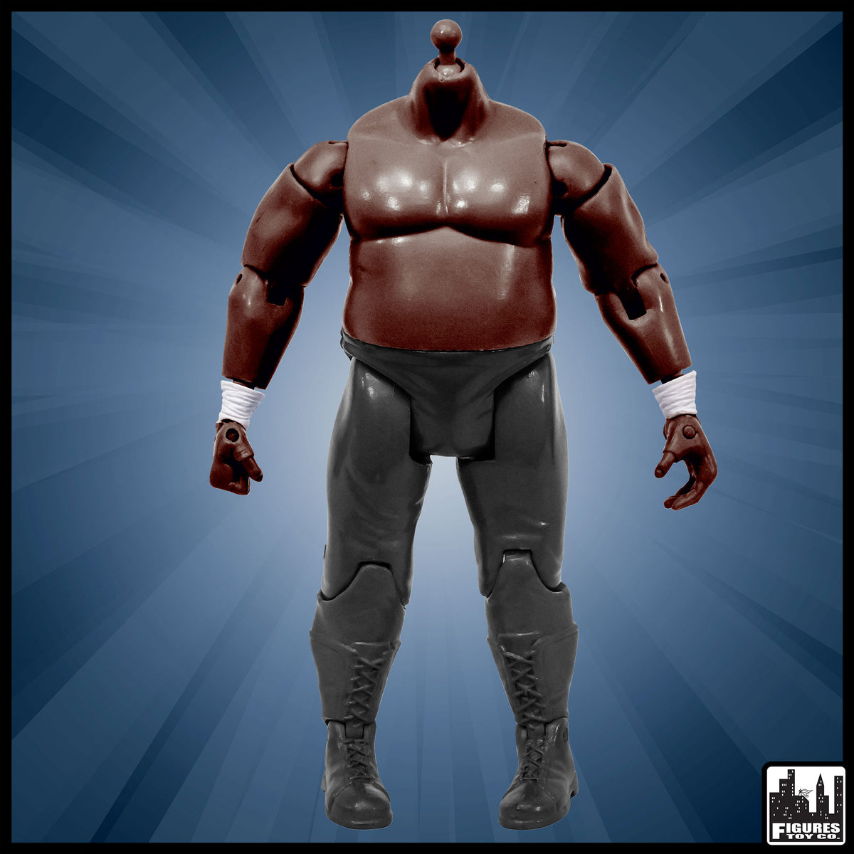 Generic 7 Inch Wrestling Action Figure With Fat African American Body