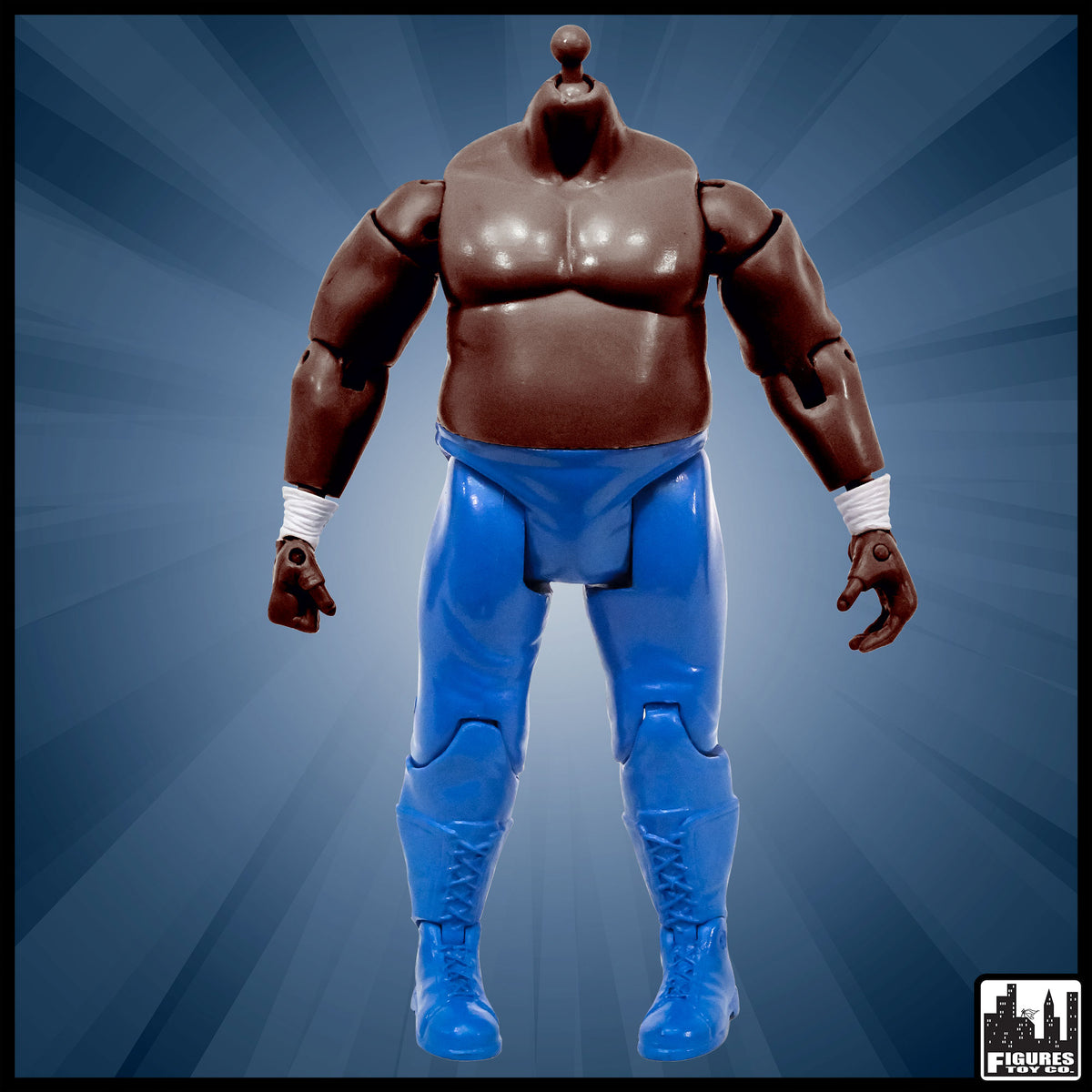 Generic 7 Inch Wrestling Action Figure With Fat African American Body