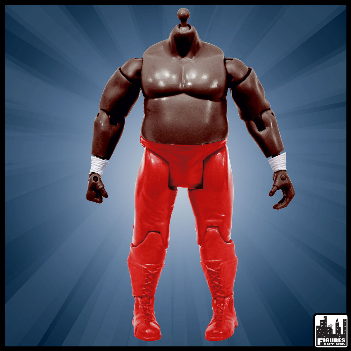 Generic 7 Inch Wrestling Action Figure With Fat African American Body