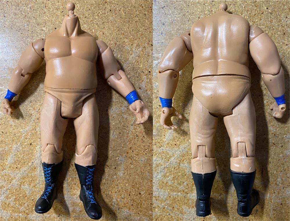 Generic 7 Inch Wrestling Action Figure With Fat White Body