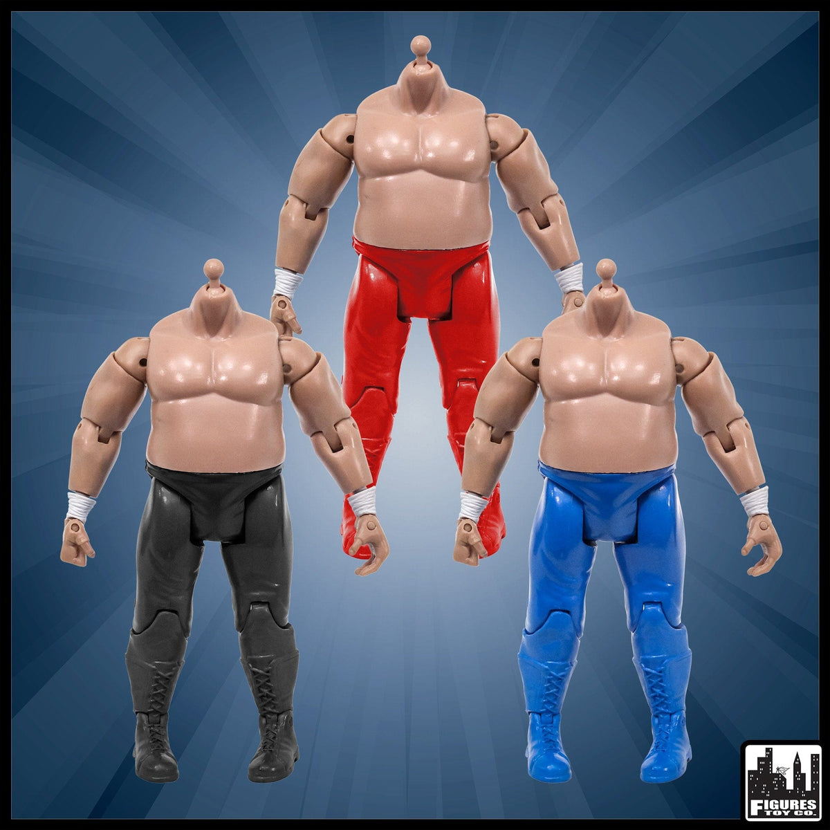 Generic 7 Inch Wrestling Action Figure With Fat White Body