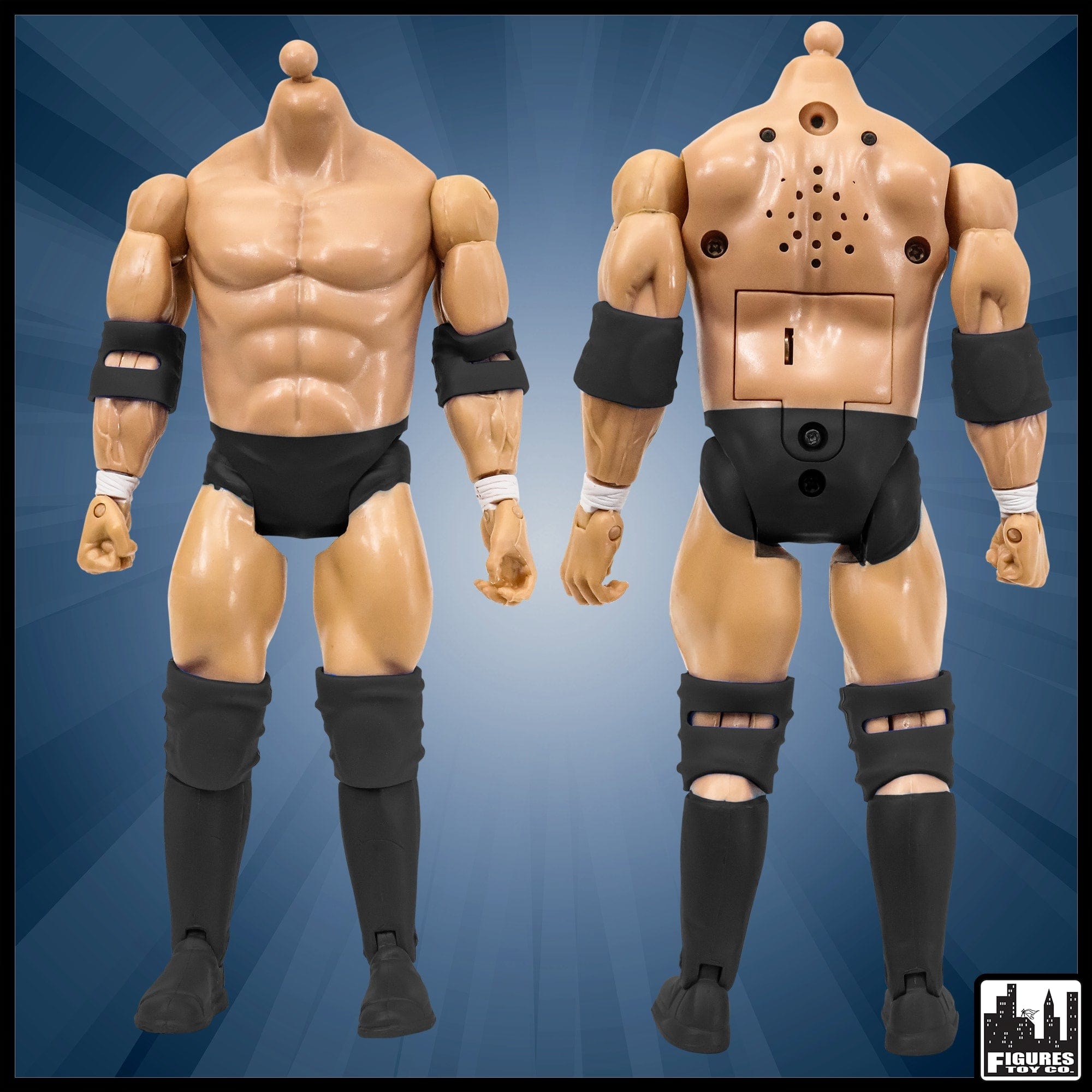 Generic 7 Inch Wrestling Action Figure With White Suit Body