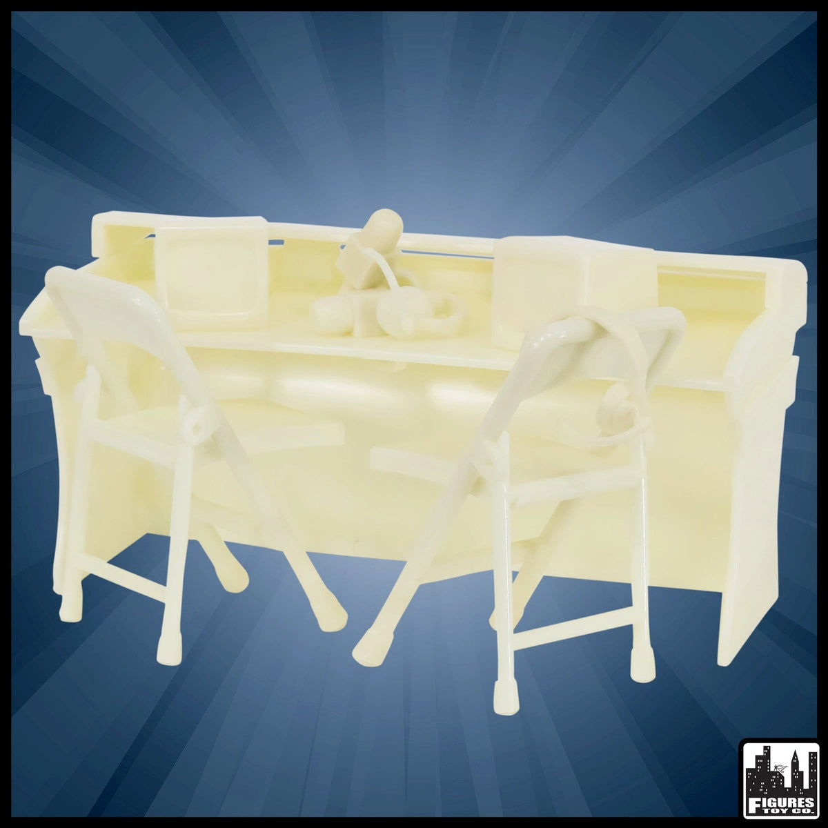 Glow In The Dark Commentator Table Playset for WWE Wrestling Action Figures