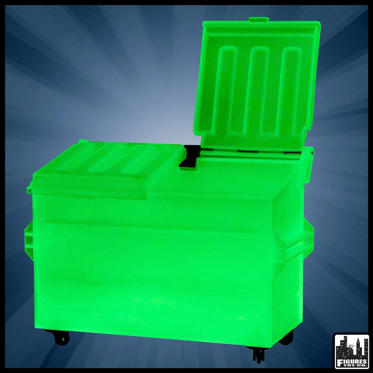 Glow In The Dark Dumpster for WWE Wrestling Action Figures