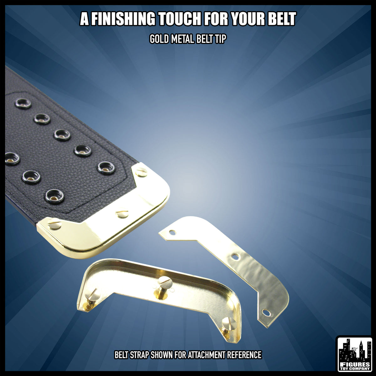 Gold Belt Tip — attachment view.