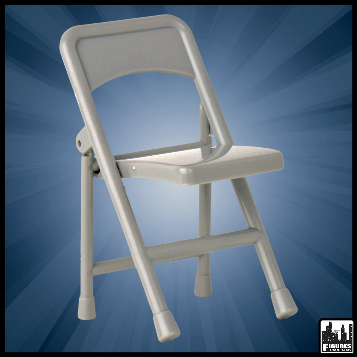 Gray Plastic Toy Folding Chair for WWE Wrestling Action Figures