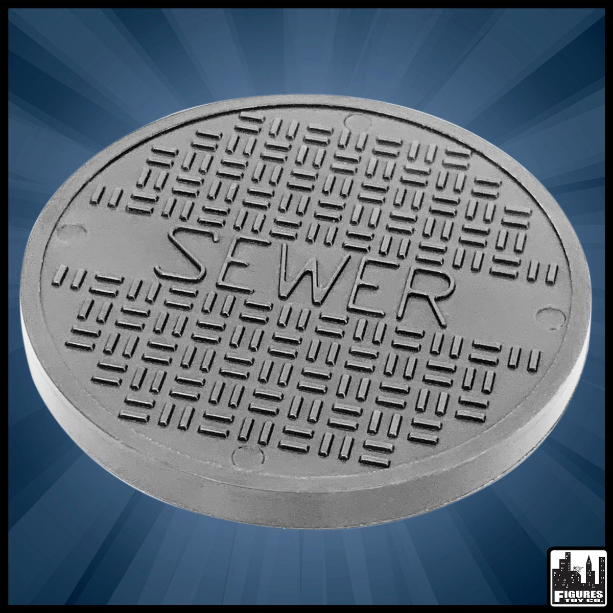 Gray Plastic Toy Sewer Grate For WWE Wrestling Action Figures
