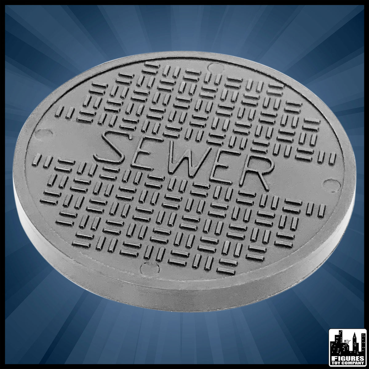 Gray Sewer Grate for wrestling figures — product view.