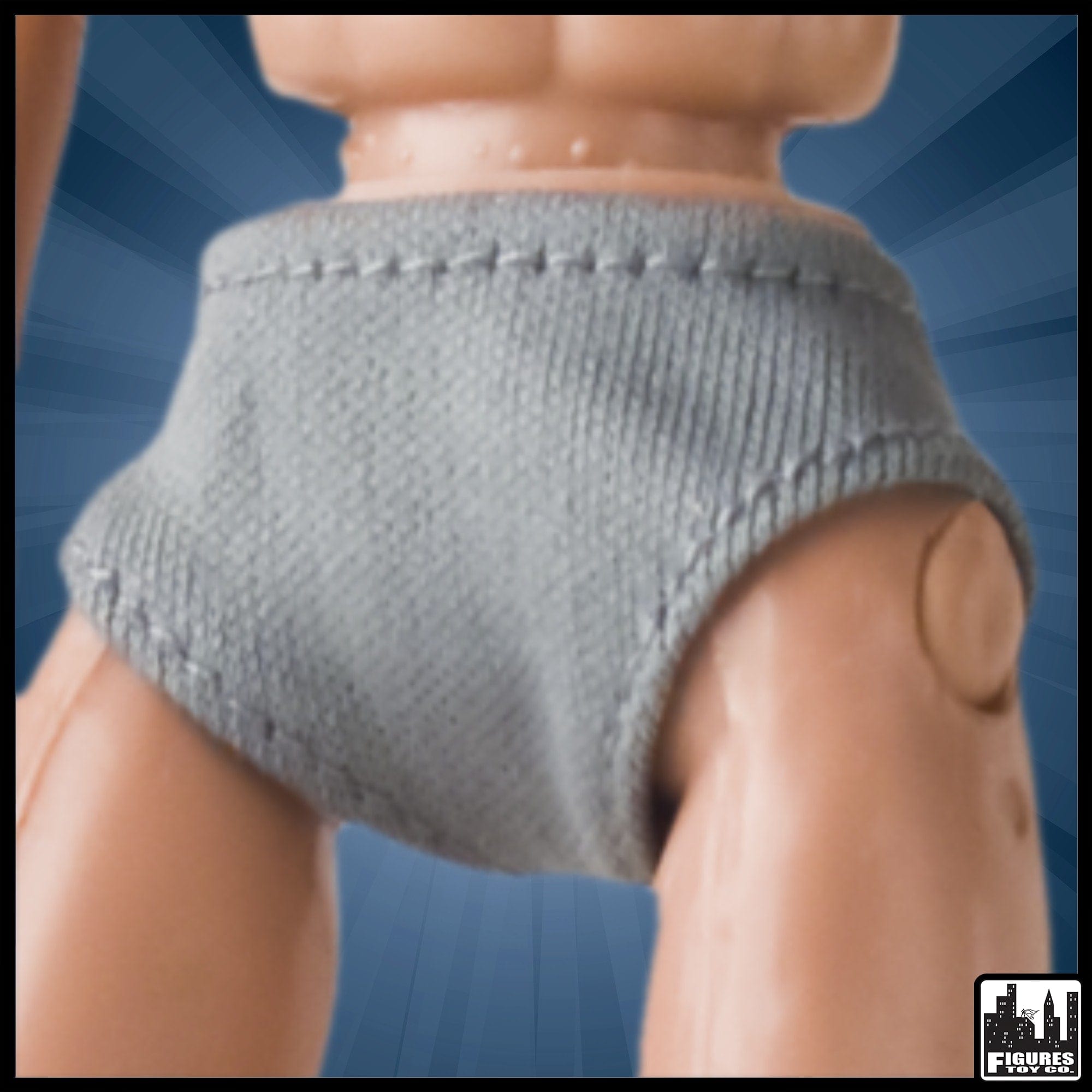 Gray Wrestling Trunks for WWE Wrestling Action Figures