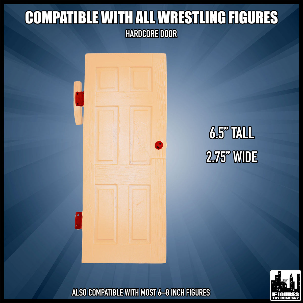 Hardcore Door for wrestling figures — dimension guide.